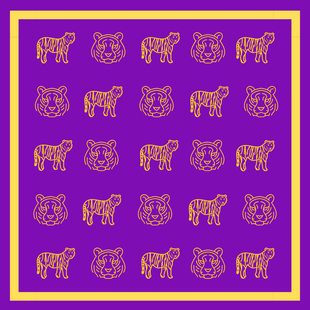 Gameday Bandana Scarf - Tiger Multi