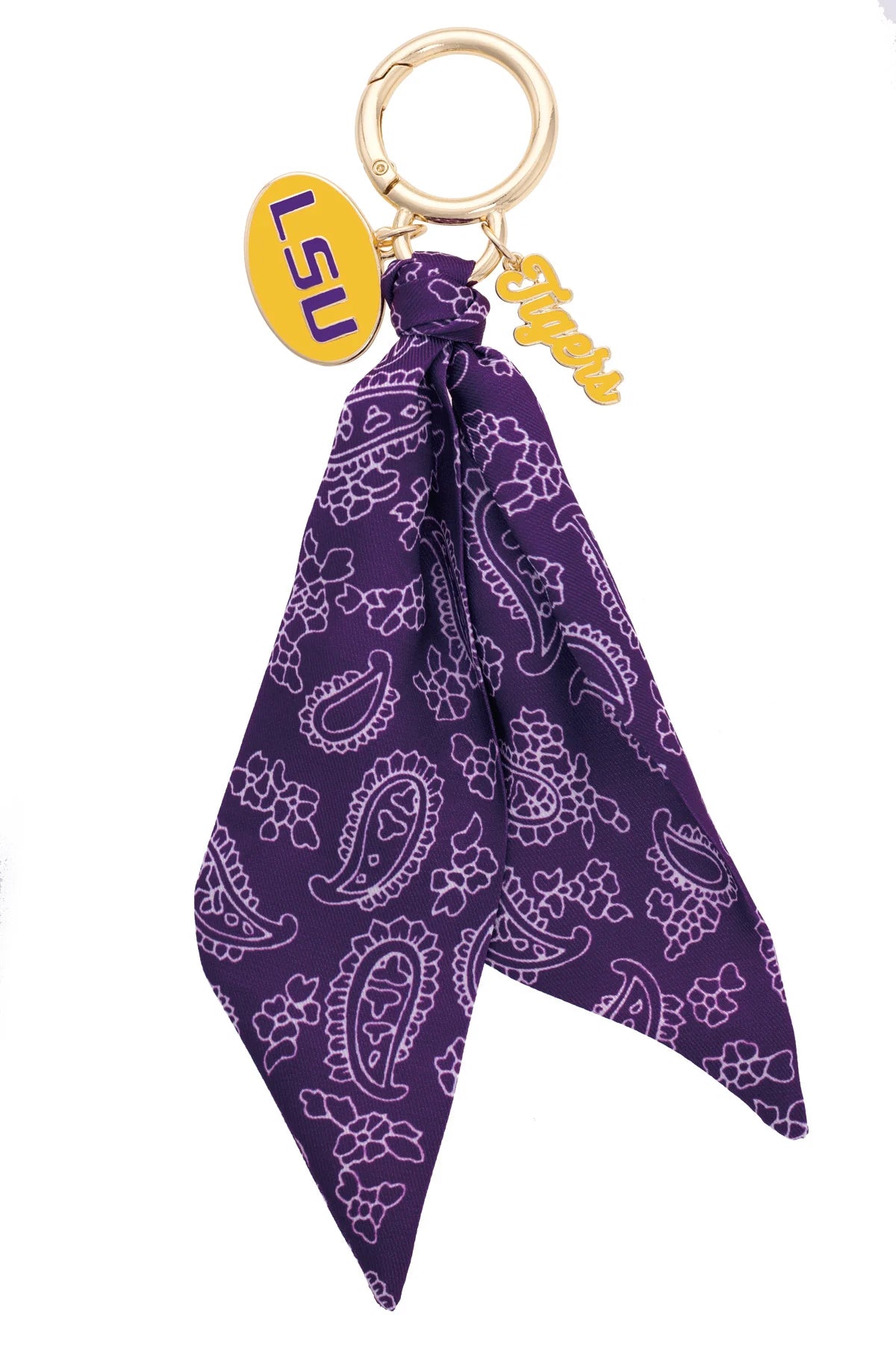 LSU Tigers Logo Bandana Bag Charm