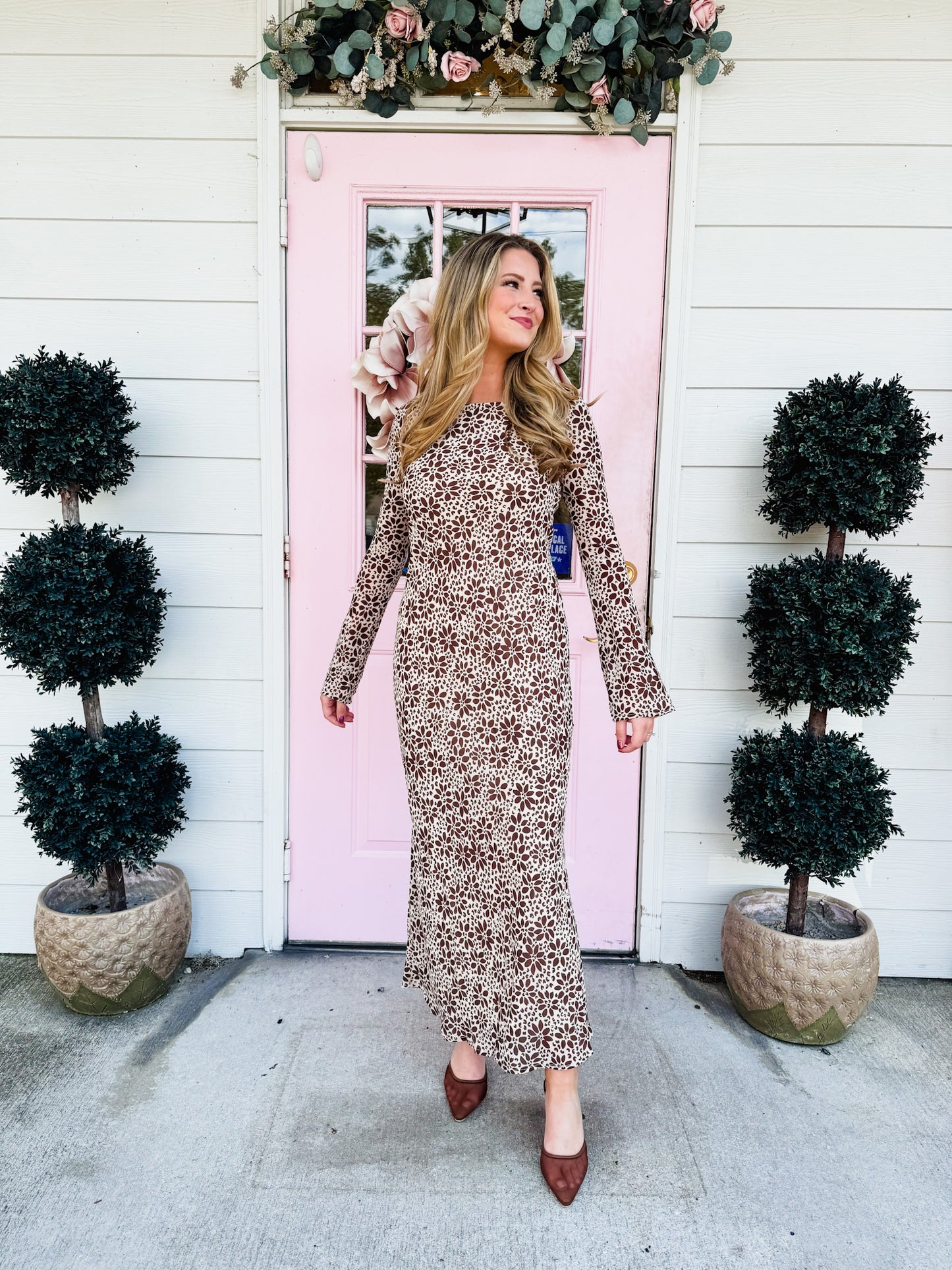 Z Supply Campbell Floral Maxi Dress - Chocolate Cherry