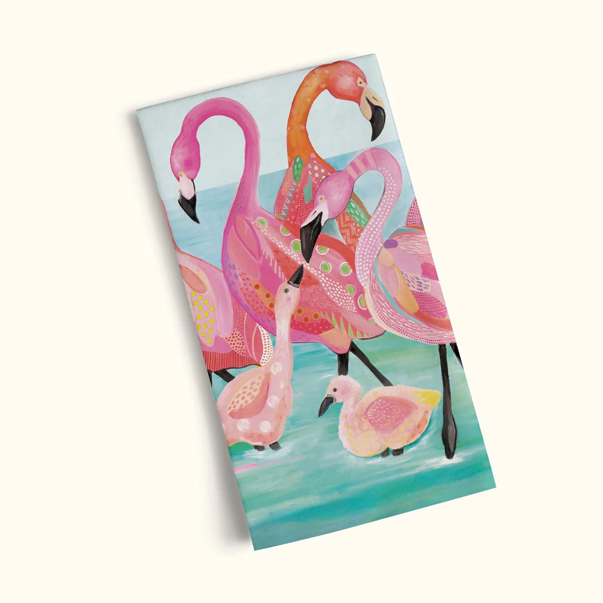 Flamingo Beach Cotton Tea Towel
