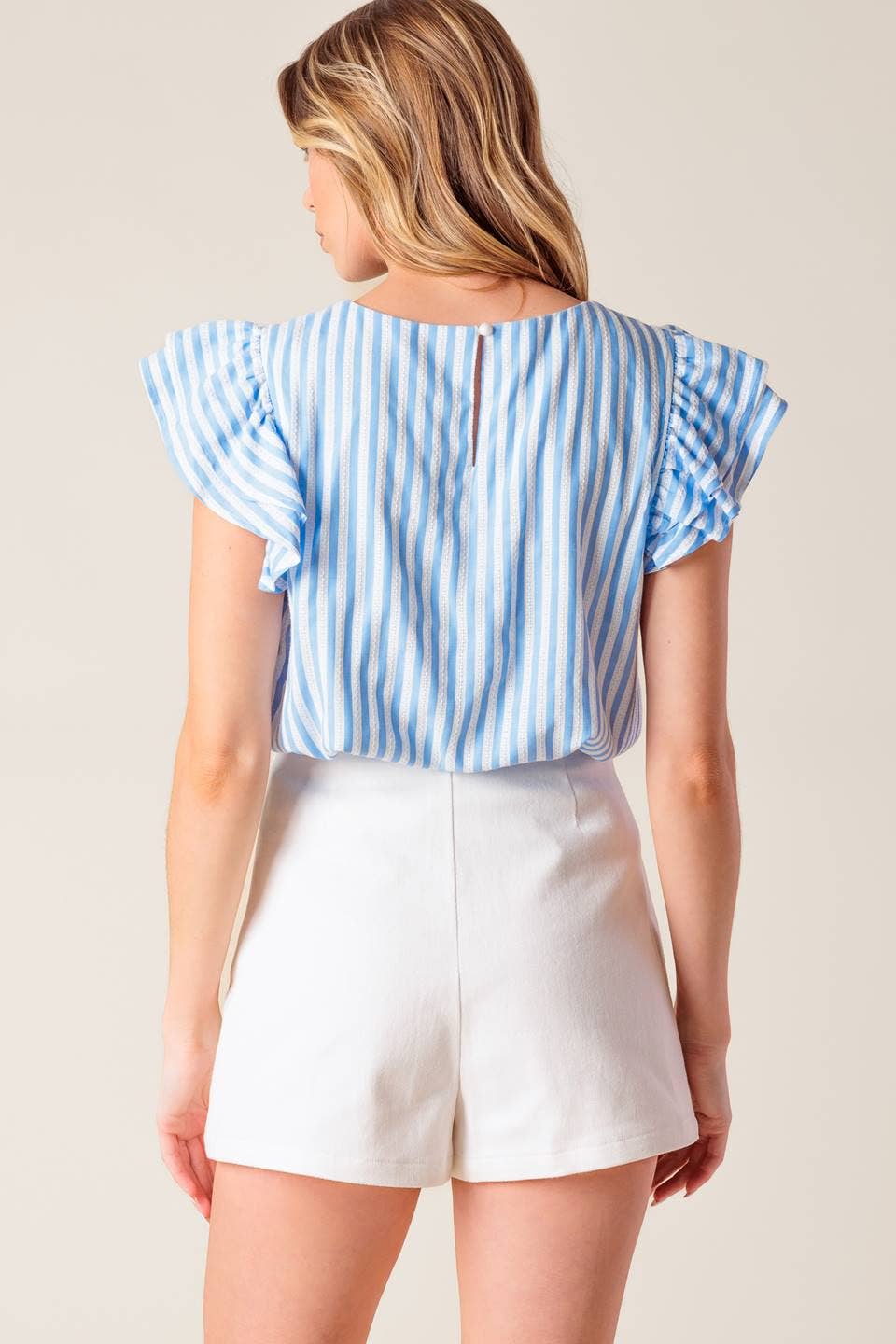 Make A Statement Front Button Skort - White