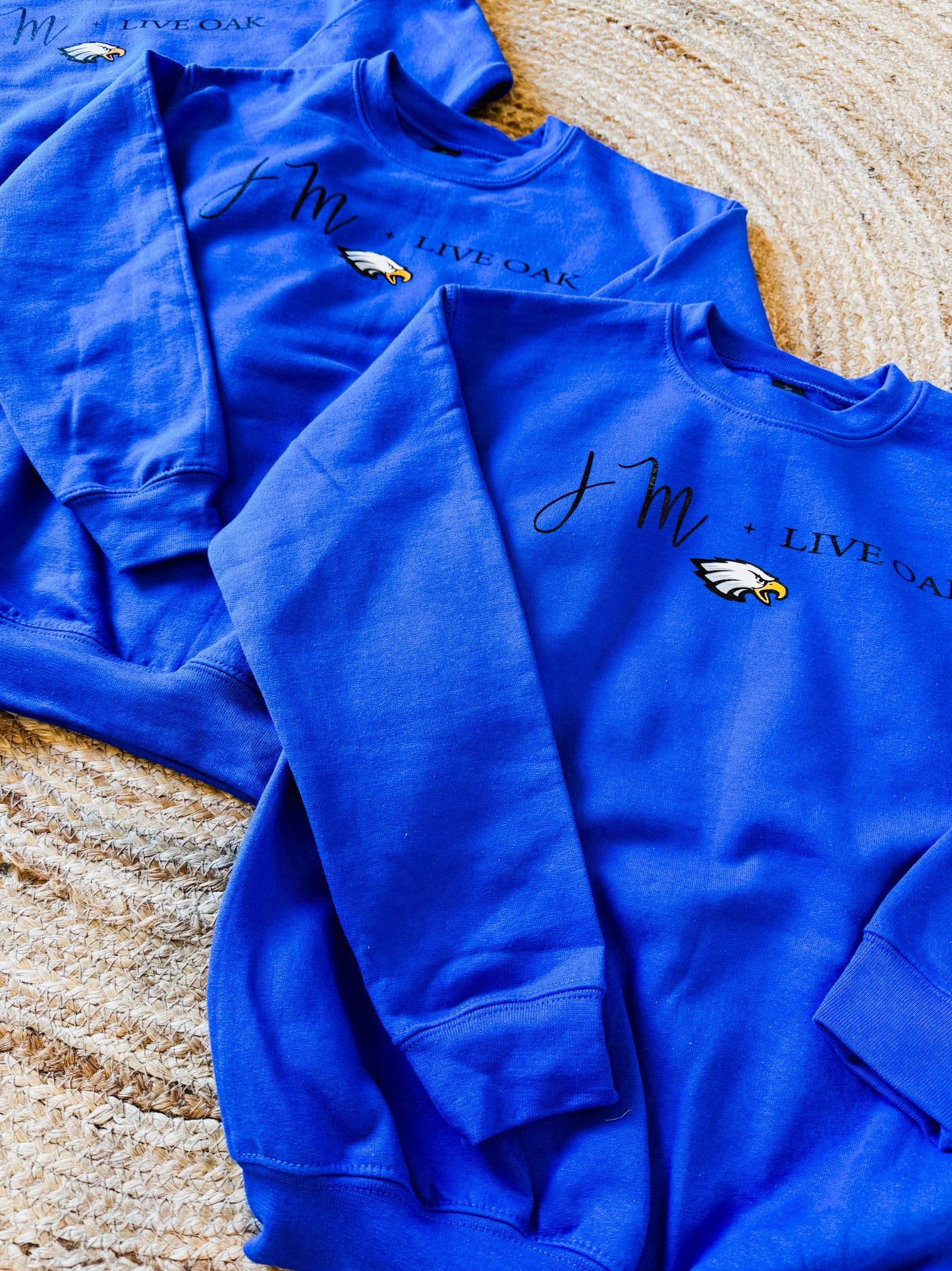 JM + LIVE OAK Youth Sweatshirt - Royal Blue