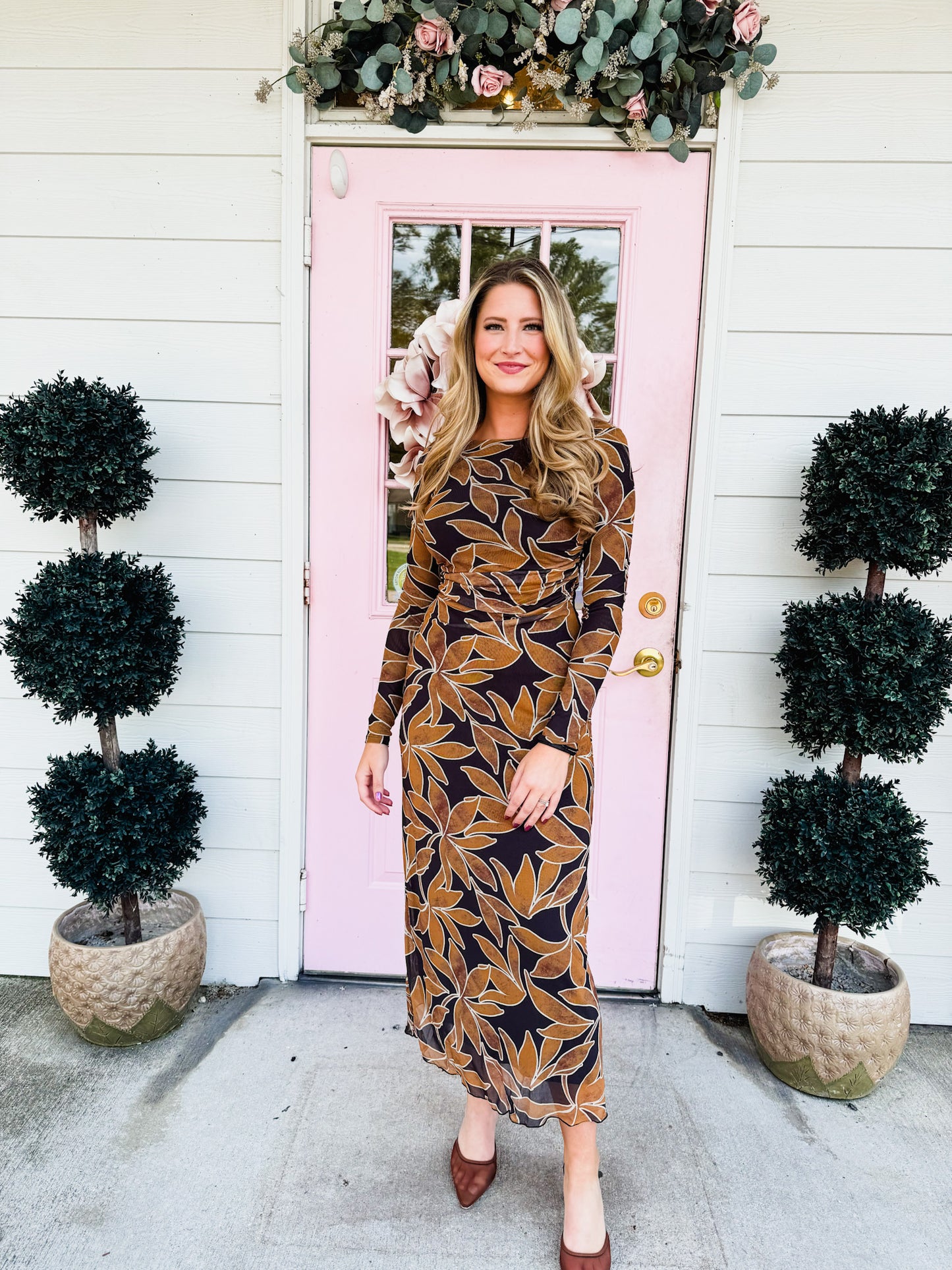Z Supply Spellbound Mesh Floral Maxi Dress - Coconut