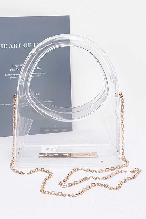 A Clear Vision Transparent Acrylic Clutch - Clear