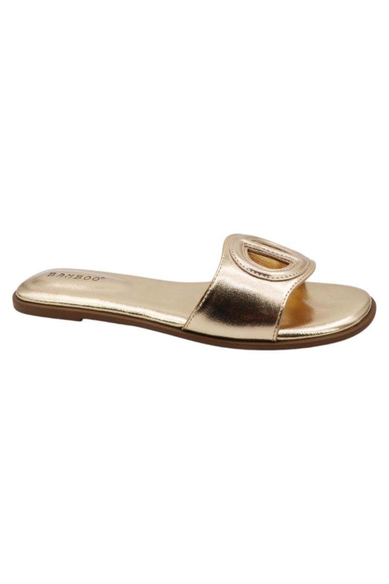 Abby-11 Cutout Sandals - Gold