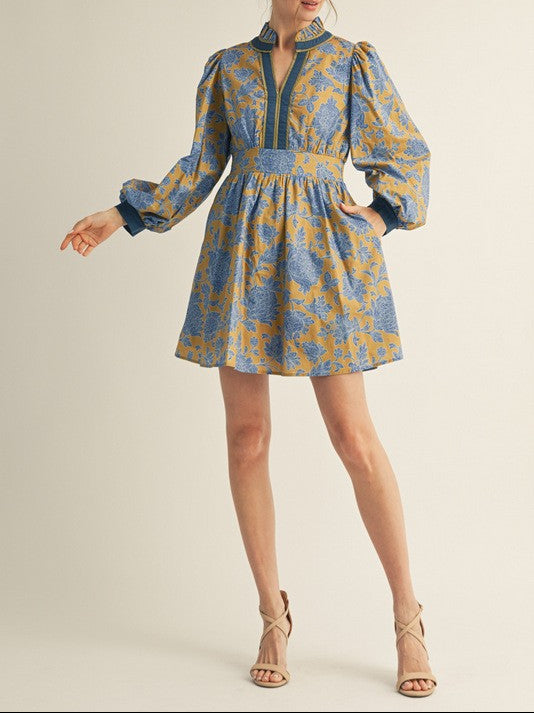 Trending Forward Floral Babydoll Dress - Kiwi