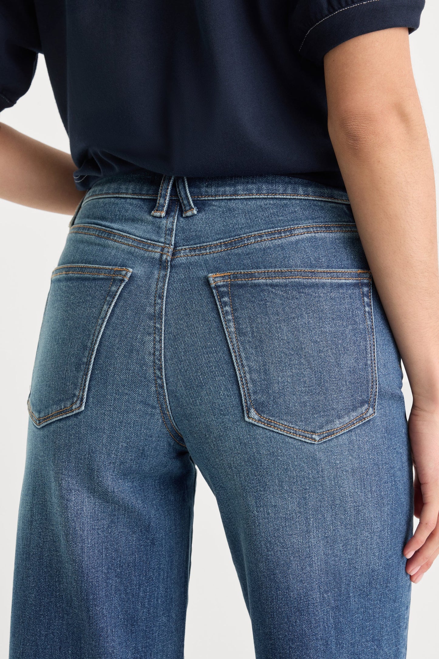 Good American Good Waist Palazzo Ankle Jeans - Sierra