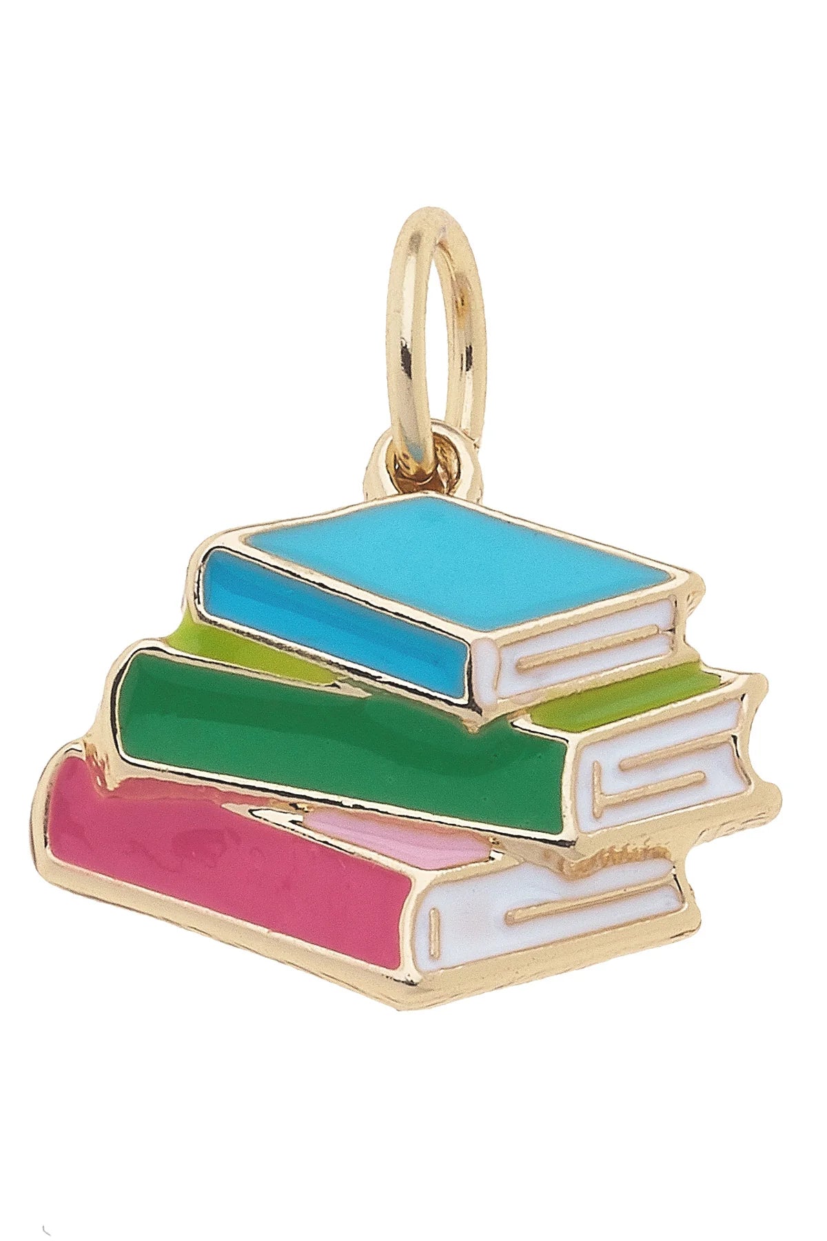 Books Charm in Shiny Gold