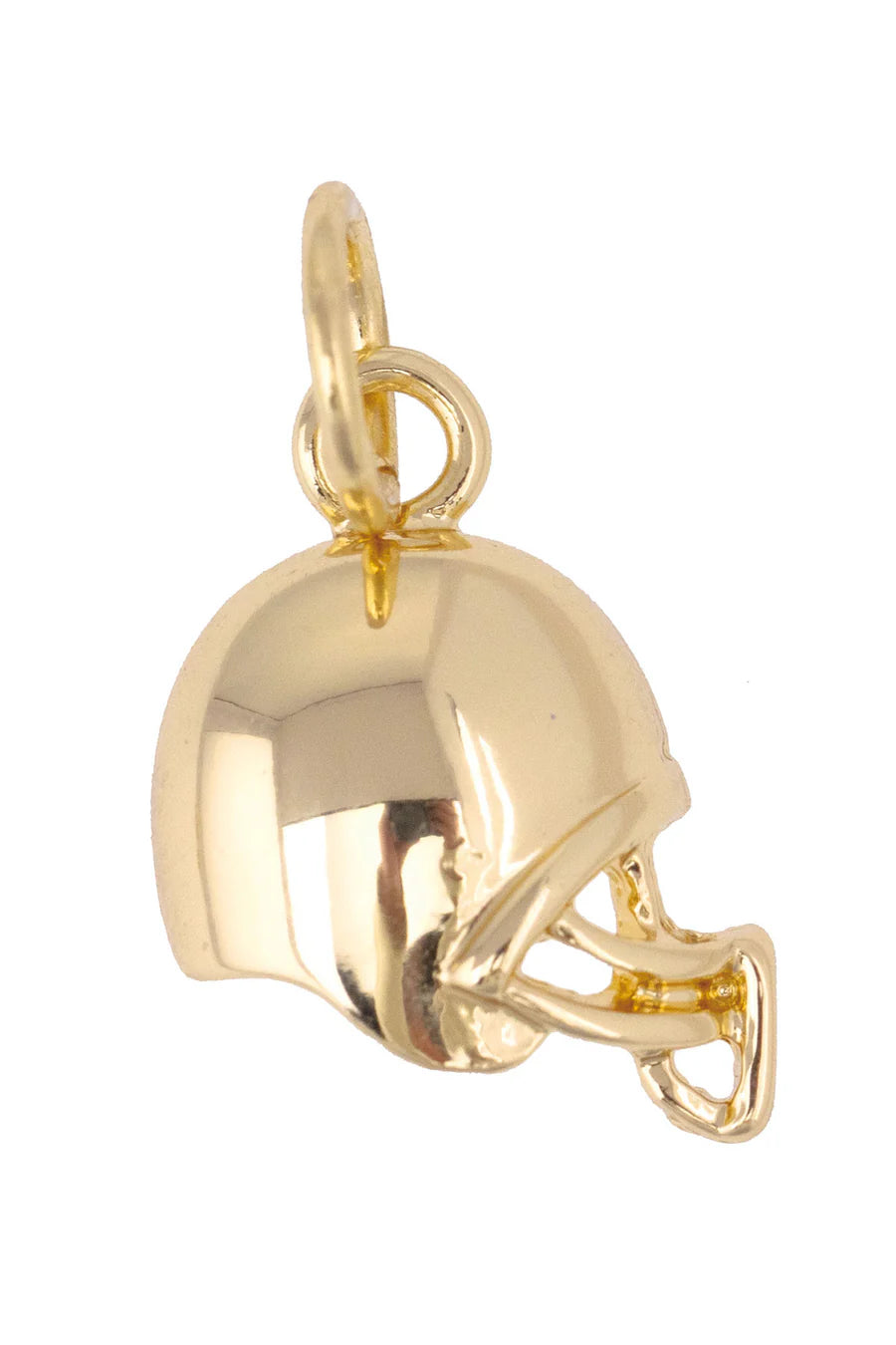 Football Helmet Charm in Shiny Gold