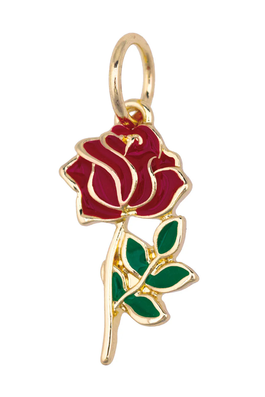 Enamel Rose Charm in Multi