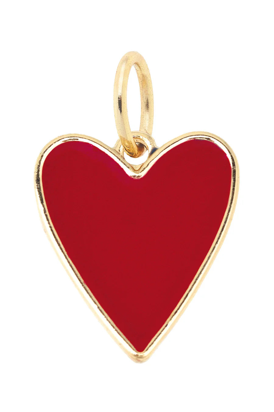 Enamel Heart Charm in Red