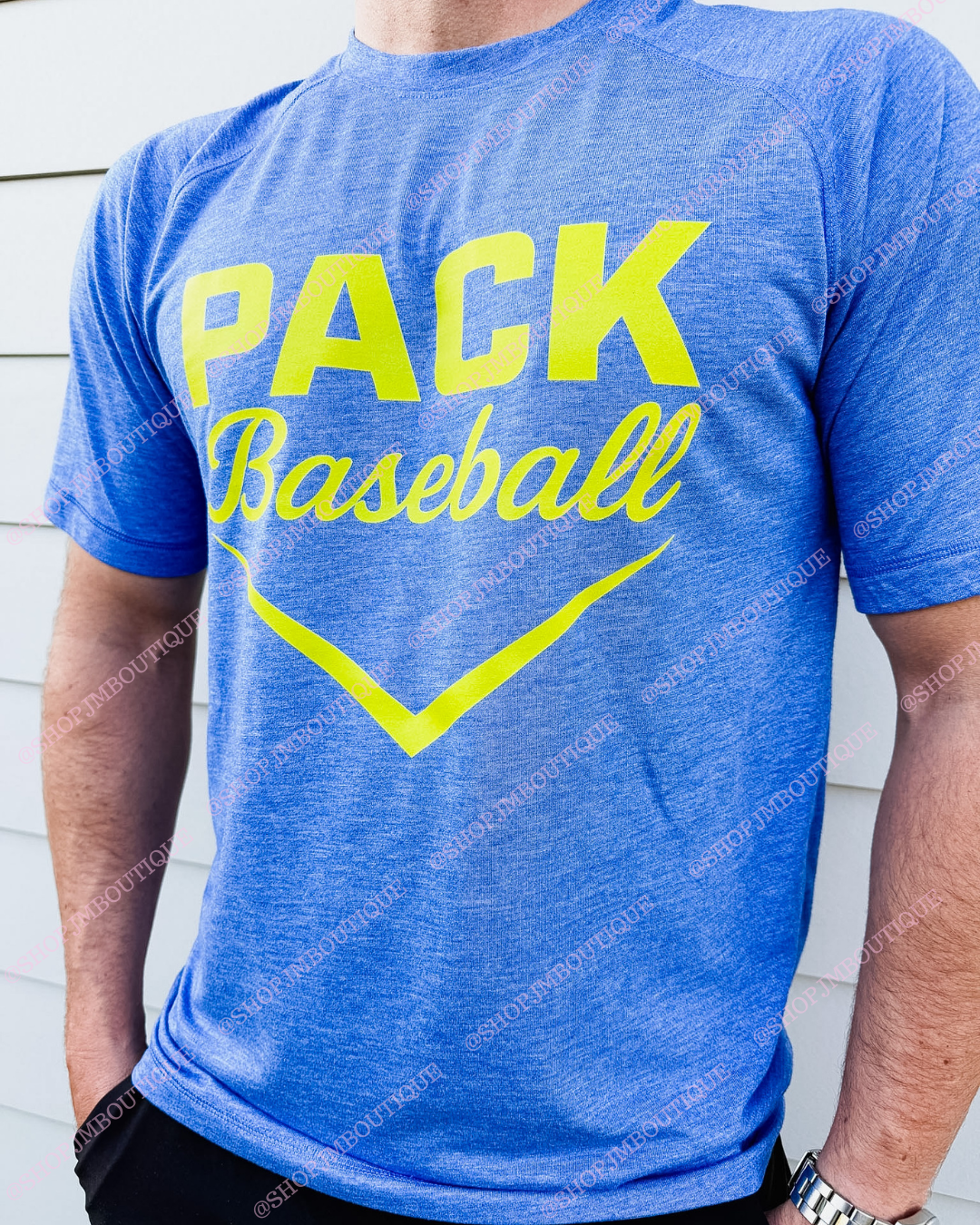 PRE ORDER Design 48 - Men's Performance Tee - True Royal Heather