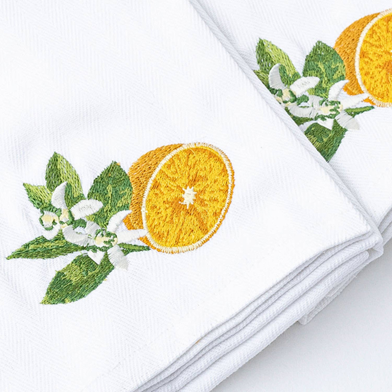 8 Oak Lane 2PC Kitchen Towel Set - Orange Blossom