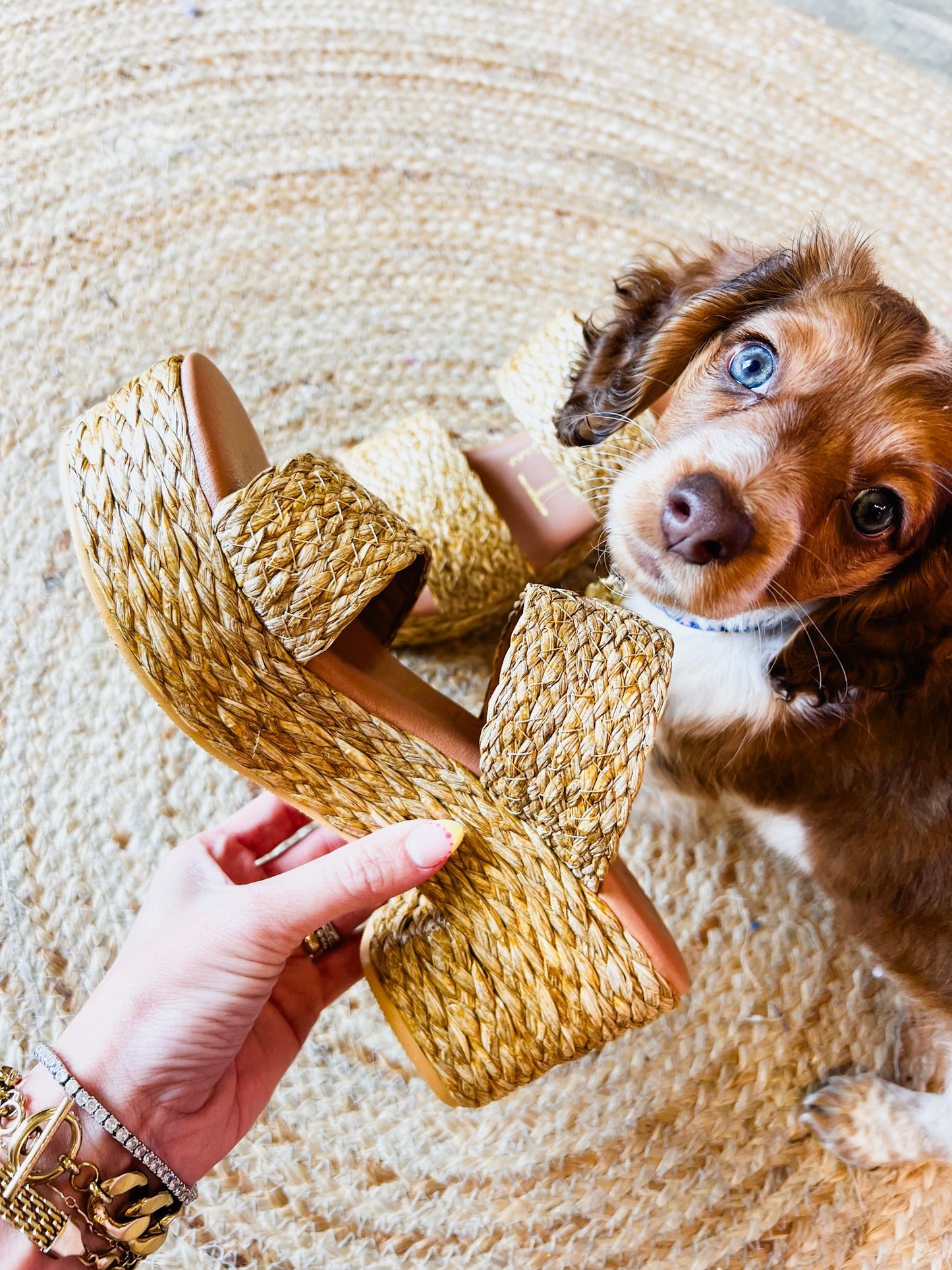 Beach Ocean Ave Platform Sandal - Cognac