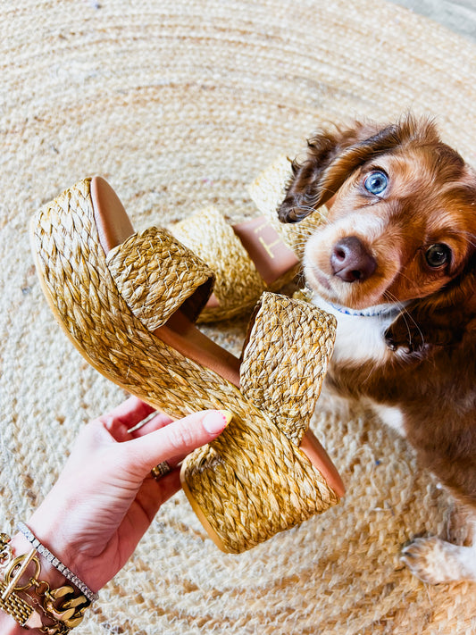 Beach Ocean Ave Platform Sandal - Cognac