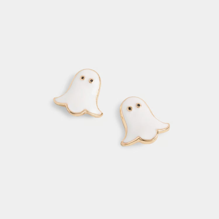 Whispers Ghost Studs - White