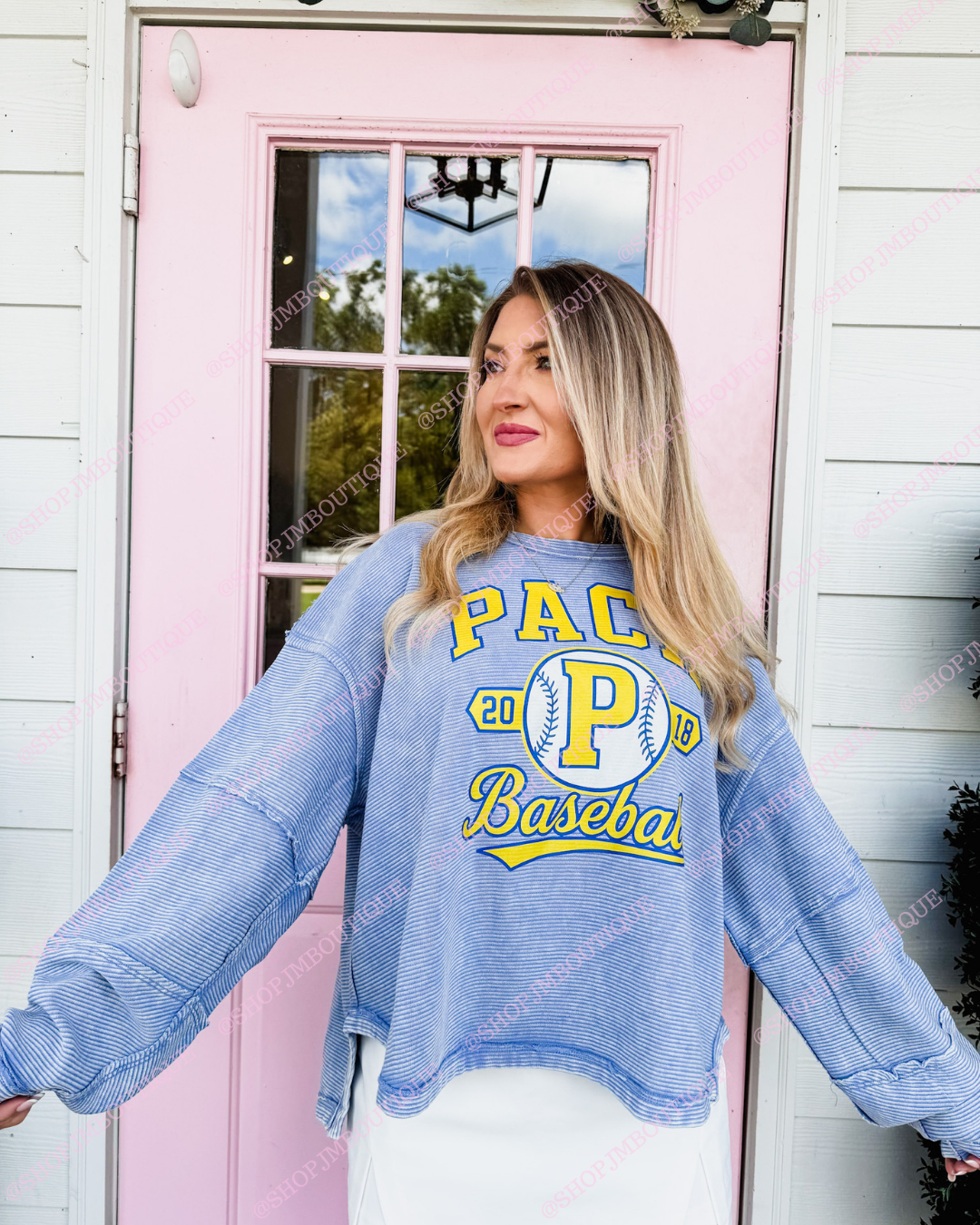 PRE-ORDER Design 34 - Women's Acid Washed Ribbed Pullover - Marlin