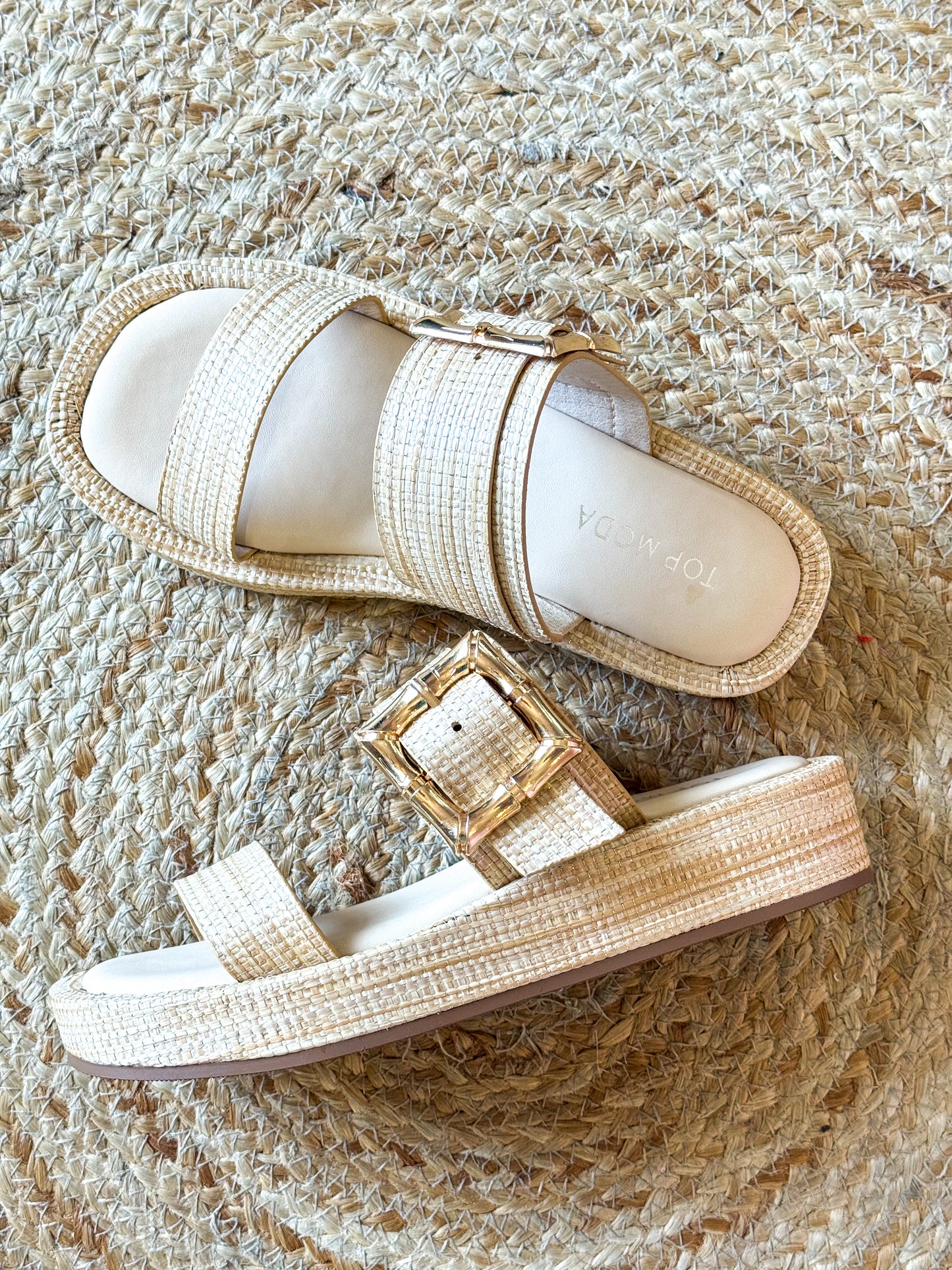 Raya-68 Sandal - Beige Raffia