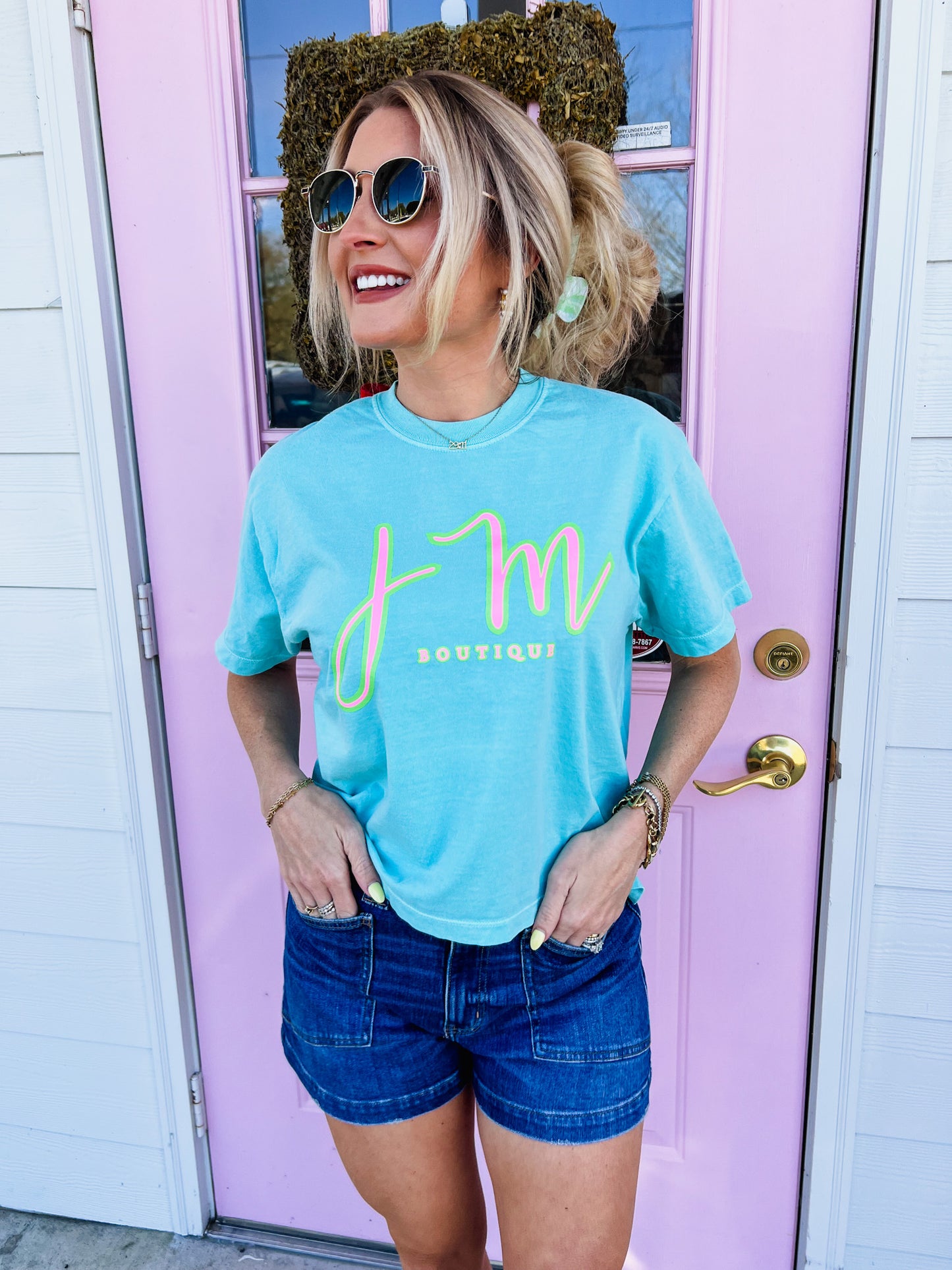 NEW JM Cropped Tee - Chalky Mint