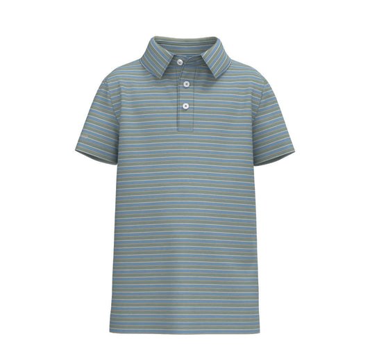 SSCO Youth Boys Cahaba Heather Stripe Polo - Ridgeway