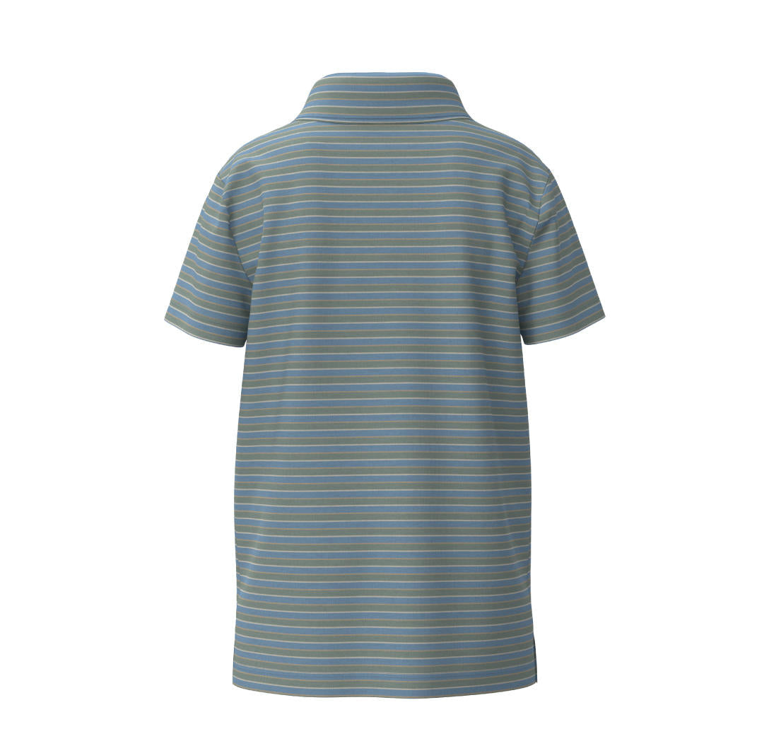SSCO Youth Boys Cahaba Heather Stripe Polo - Ridgeway