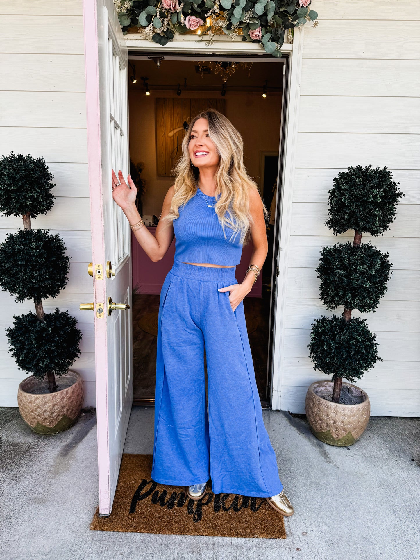 On The Go 2-Piece Set - Vintage Blue