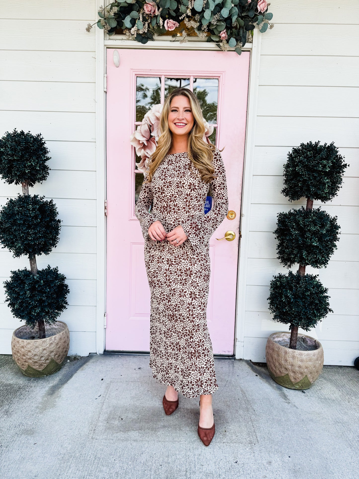 Z Supply Campbell Floral Maxi Dress - Chocolate Cherry