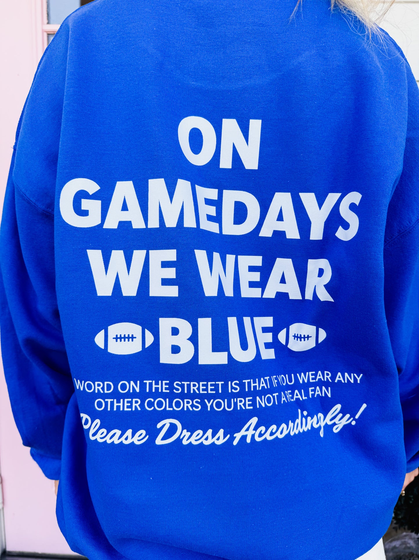 We Wear Blue Sweatshirt - Royal