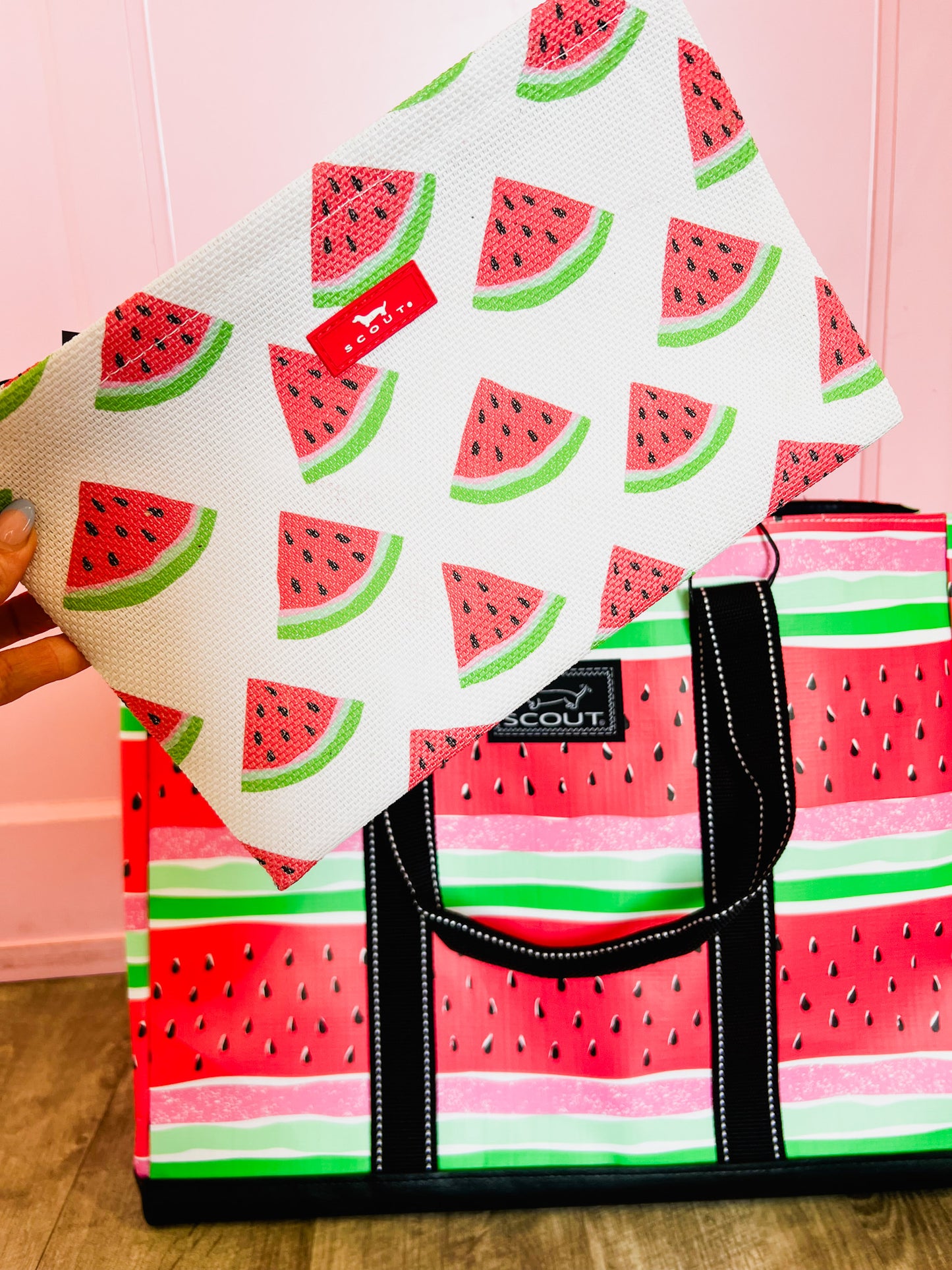 Scout Woven Wristlet Cabana Clutch - One in a Melon