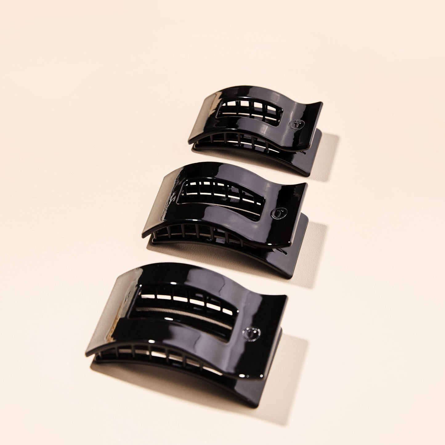 Teleties Flat Rectangle Hair Clip | Medium | Jet Black