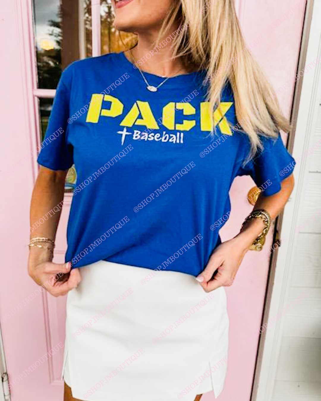 PRE ORDER Design 43 - Women's Round Neck Tee - Lt Navy