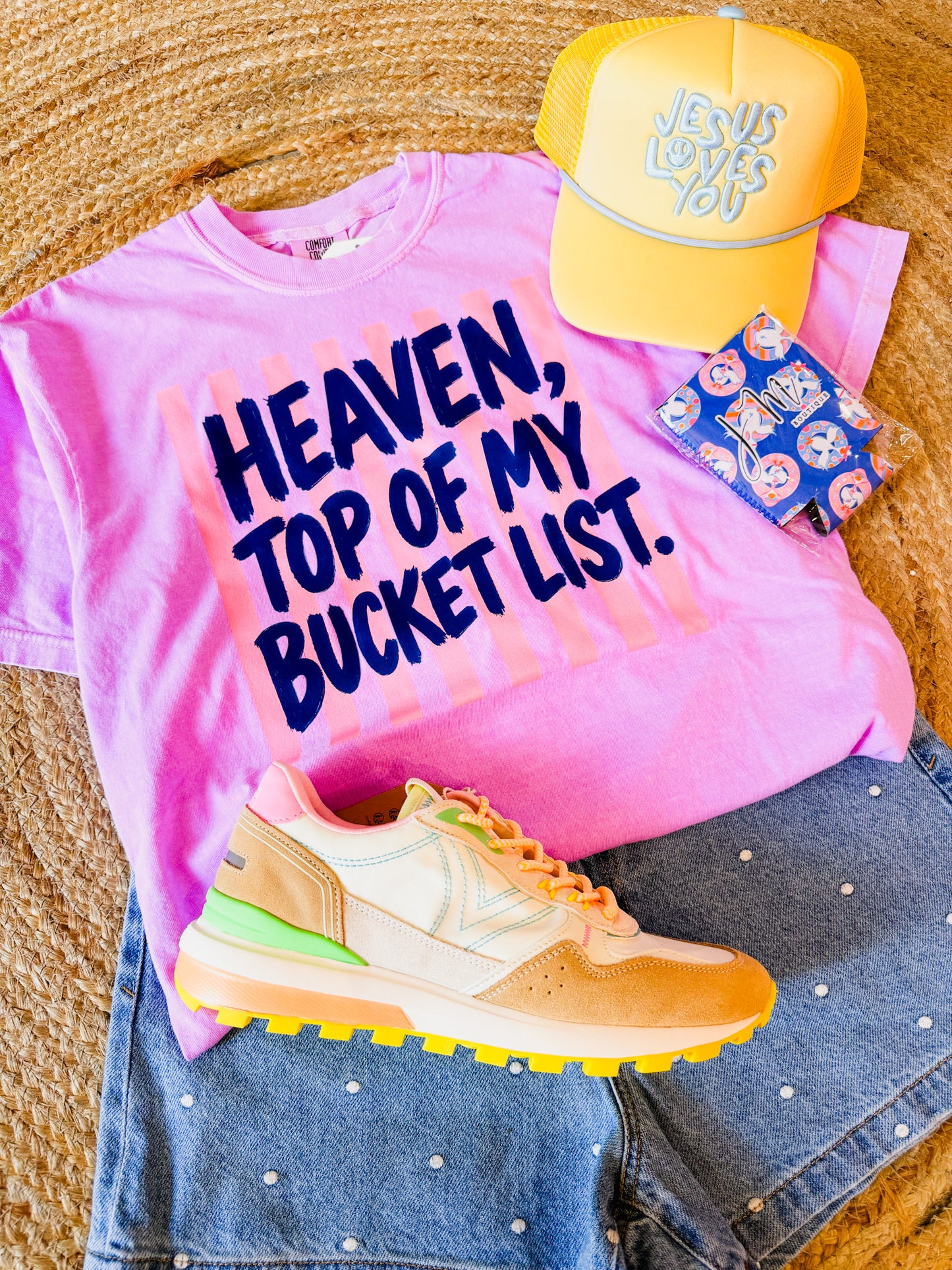 Heaven Graphic Tee - Neon Violet