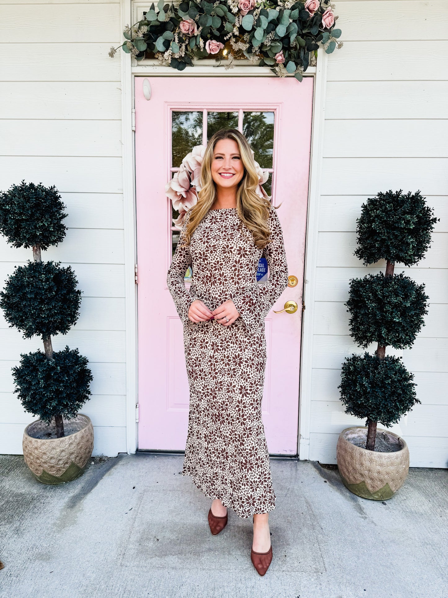 Z Supply Campbell Floral Maxi Dress - Chocolate Cherry