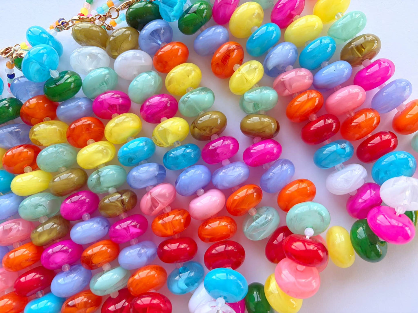 Multicolor Rory Rondelle Necklace