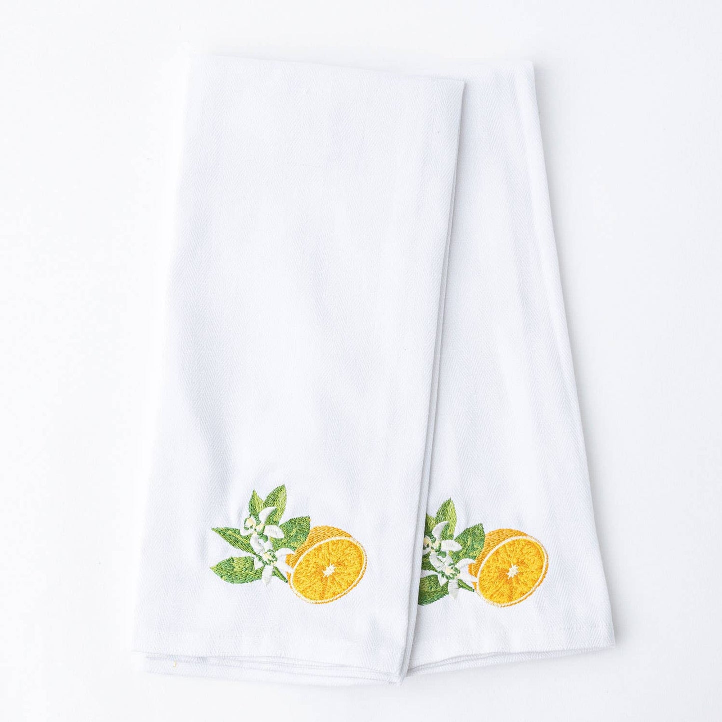 8 Oak Lane 2PC Kitchen Towel Set - Orange Blossom