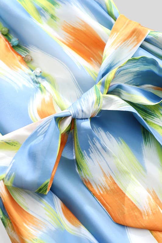 Tropical Breeze Sleeveless Maxi Dress- Multi