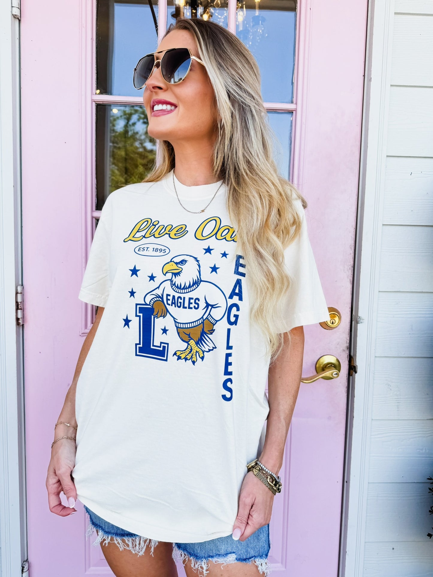 Vintage Eagle Graphic Tee - Ivory