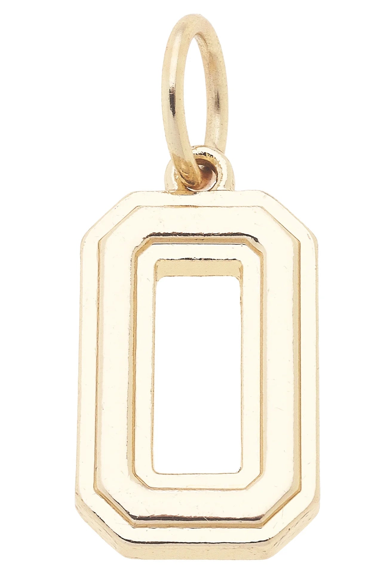 Number "0" Charm in Shiny Gold