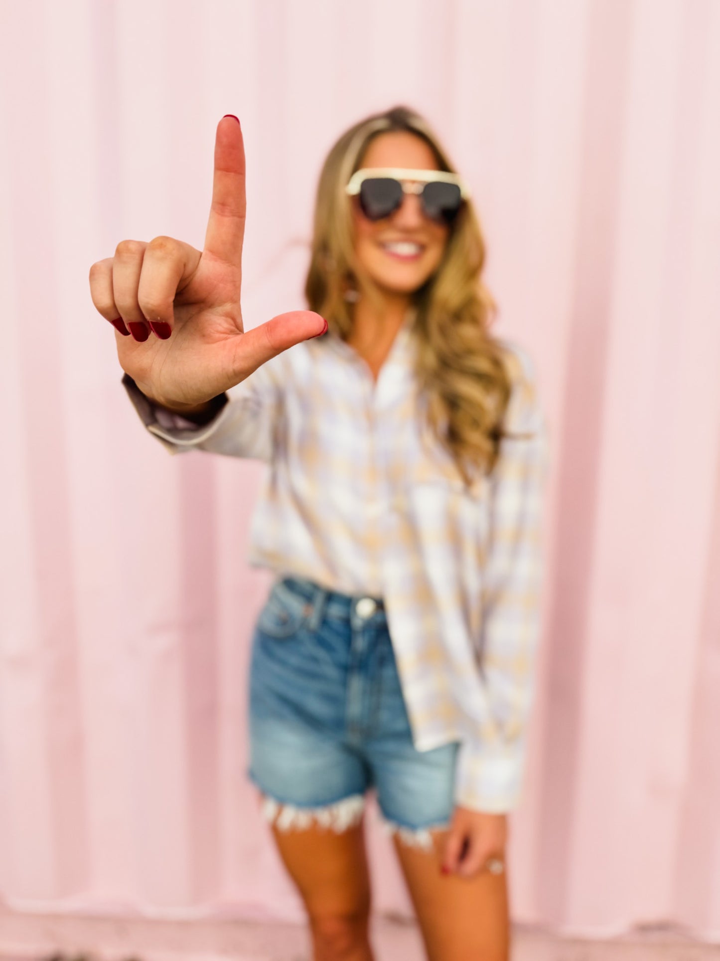Z Supply River Plaid Button Up - Lavender Ice