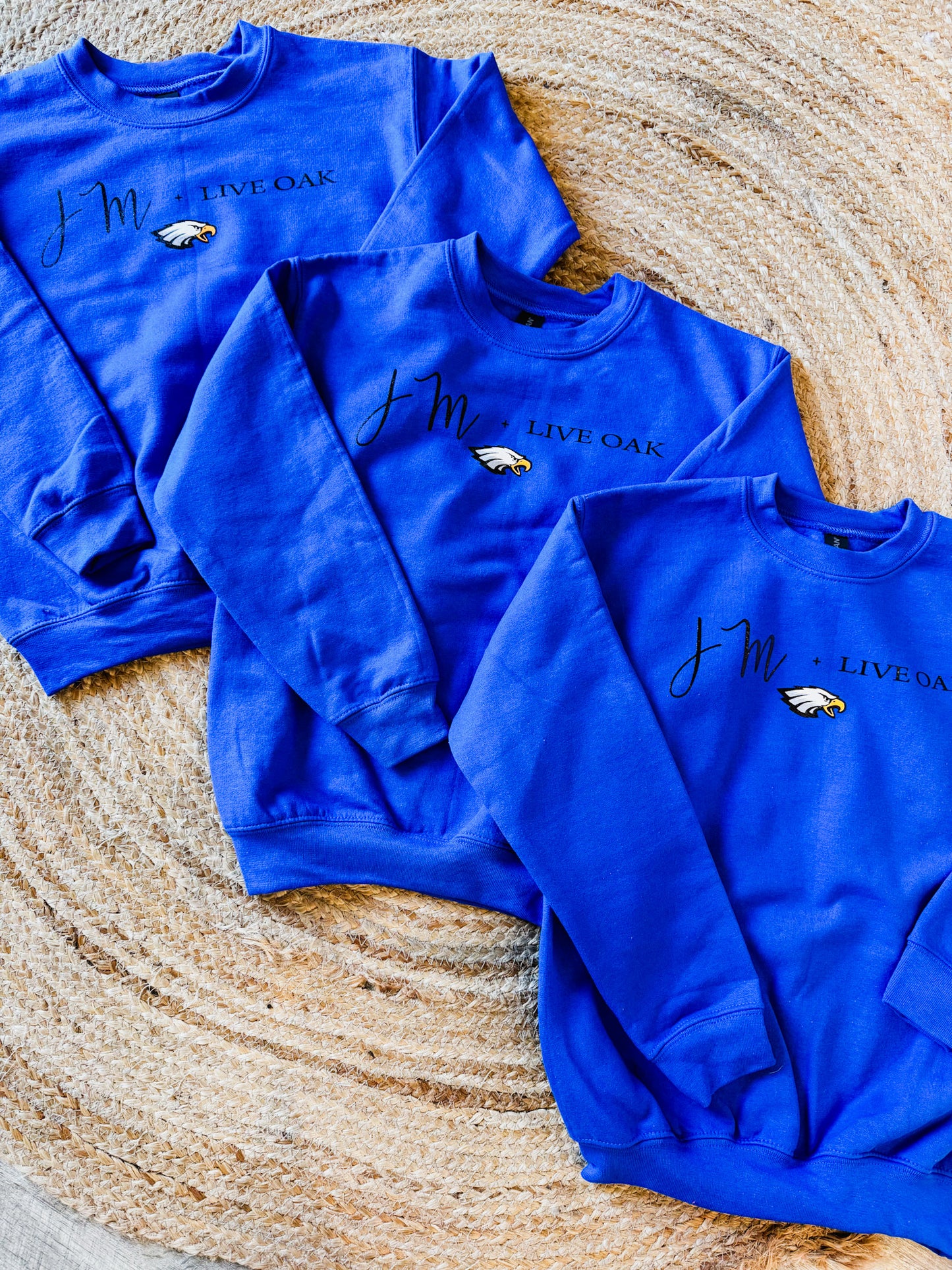 JM + LIVE OAK Youth Sweatshirt - Royal Blue
