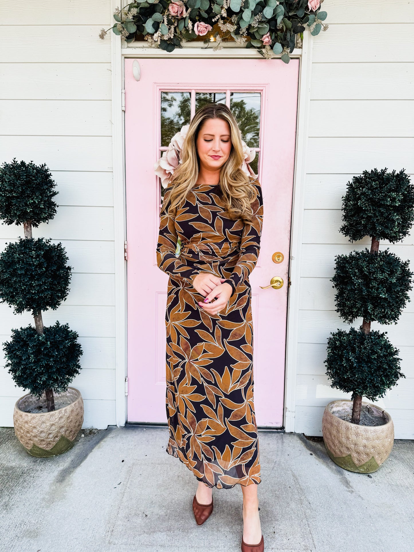 Z Supply Spellbound Mesh Floral Maxi Dress - Coconut