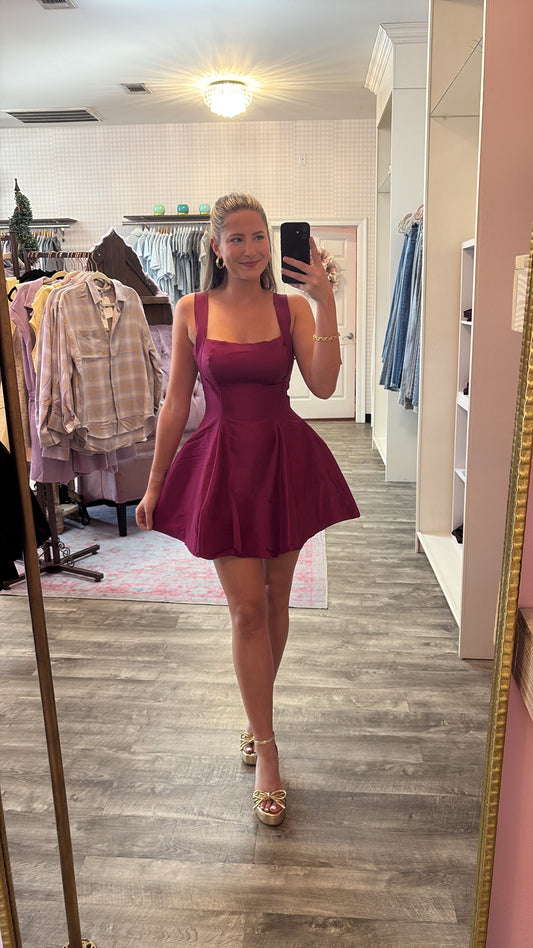 Sweet as Sugar Tie Back Cut Out Mini Dress - Purple