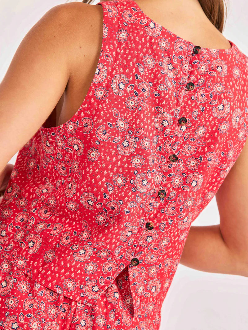 Firecracker Sleeveless Top - Red Multi