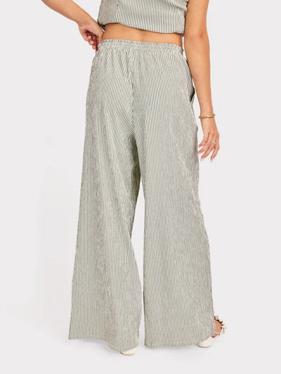 See Me Stripe Pants - Black/Cream