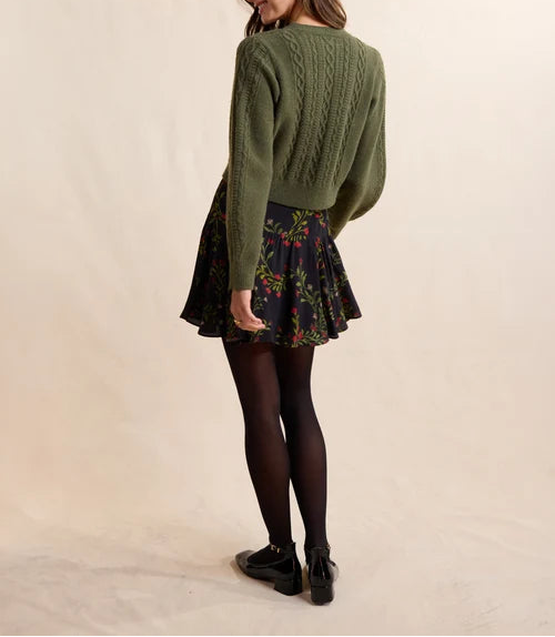 Vivienne Cable Knit Sweater - Green