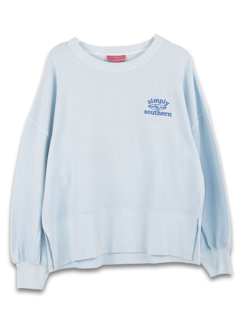 Simply Southern Surf Ribbed Crew Sweatshirt