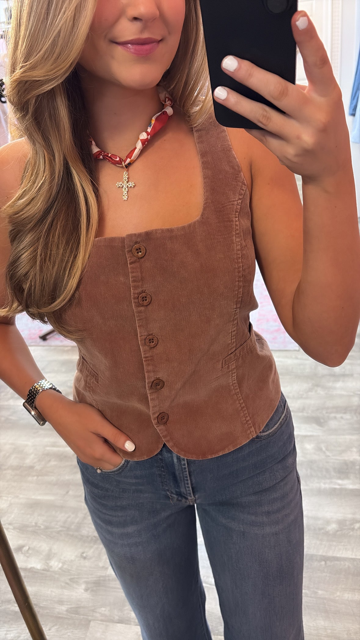 Get Like This Vest - Washed Brown