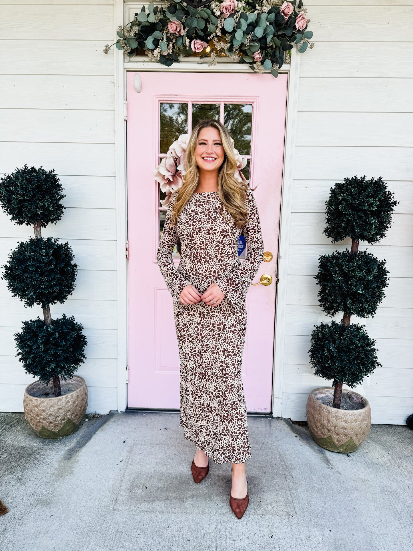 Z Supply Campbell Floral Maxi Dress - Chocolate Cherry