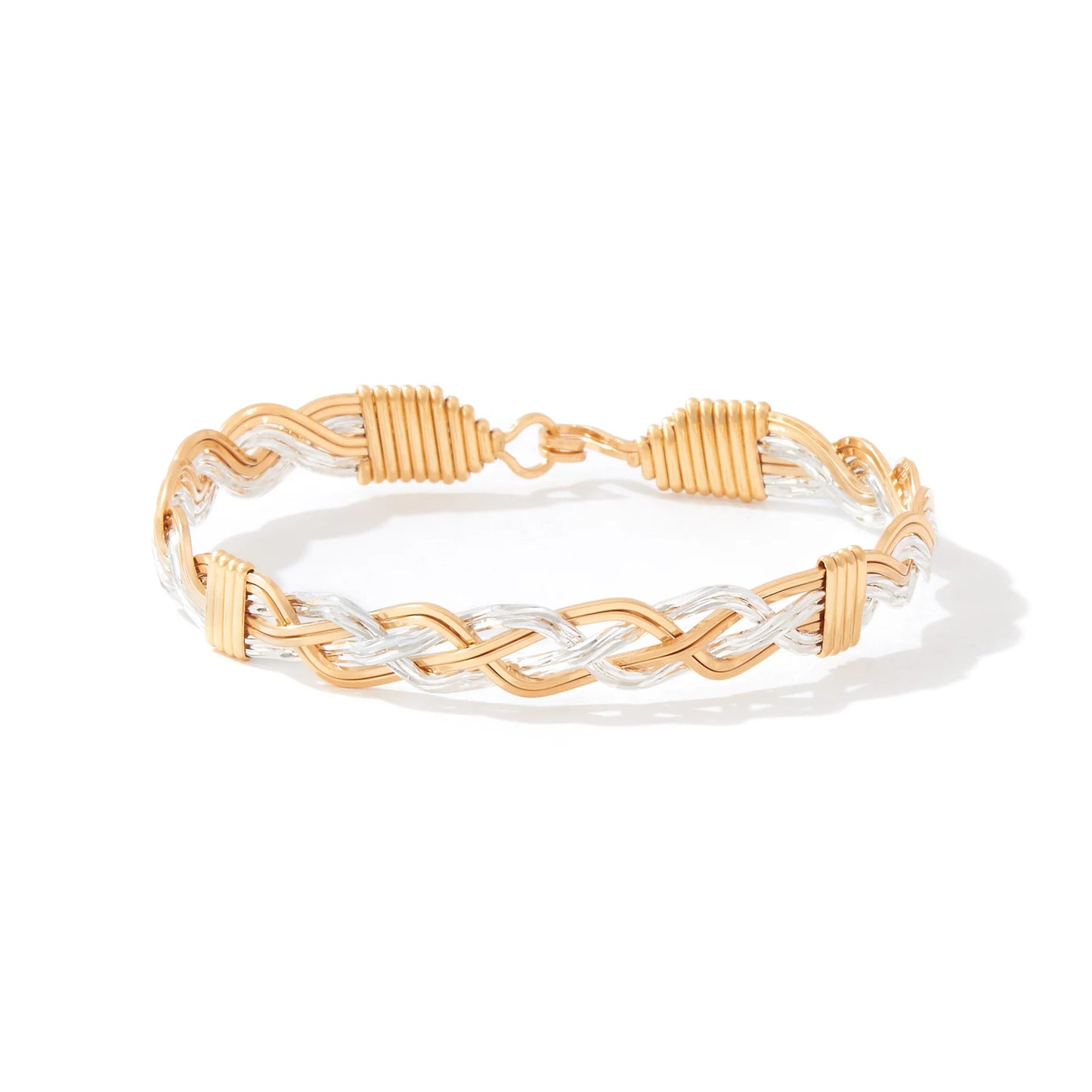Woven Together Bracelet - 14K Gold Artist Wire and Sterling Silver