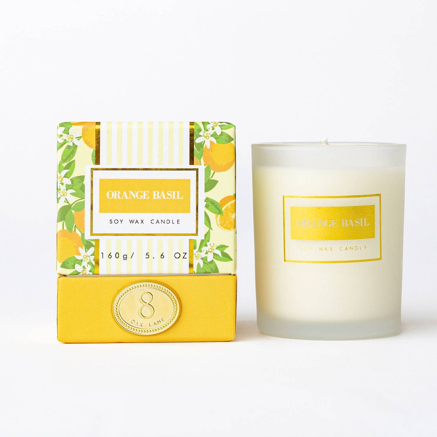 8 Oak Lane Boxed 9oz. Candle - Orange Blasil
